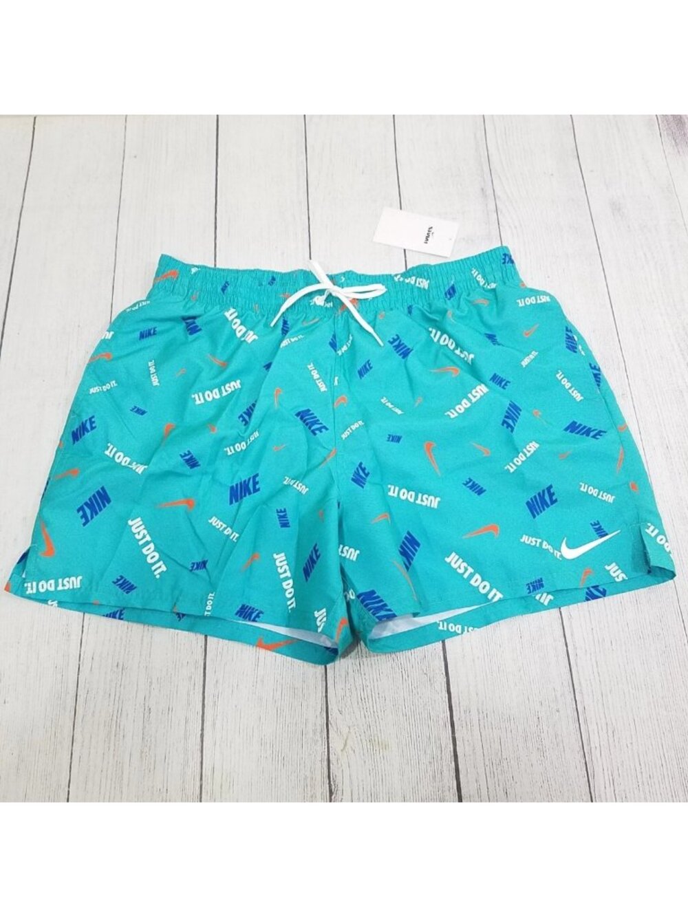 Nike Logofetti Just Do It 5" Volley Swim Trunks Mens Size XL
